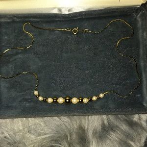 NWT Gold plated Pearl necklace